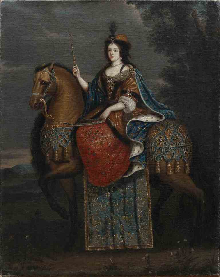 Królowa Maria Kazimiera Sobieska na koniu